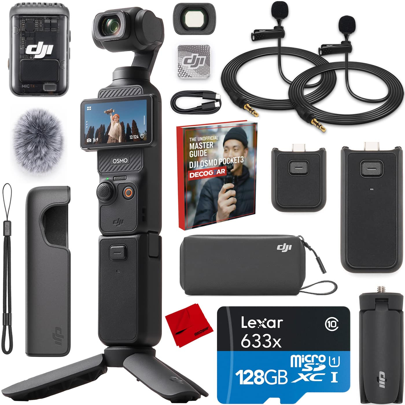 DJI - Osmo Pocket 3 Creator Combo 3-Axis Stabilized 4K Gimbal Camera with 2 Mic Bundle | Best Buy U.S.