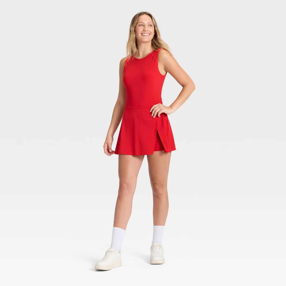 Women's Game Day High Neck Low Back Active Dress - JoyLab™ Red L | Target