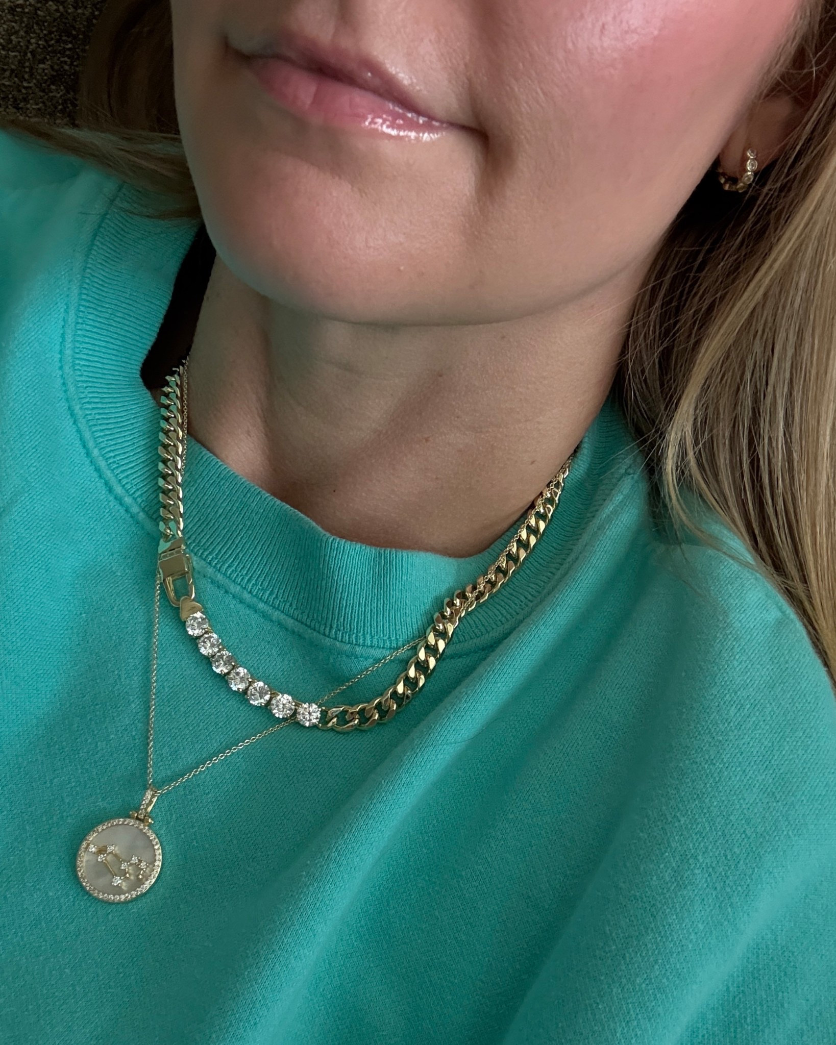 Melinda Maria Jewelry. Wearing some of my favorite pieces:
Julian Loves Diamonds 18”
Zodiac Pendant
She’s the Boss Huggies

The earrings come with a removable dangle and I also have this chain in 16”. 

Sweatshirt is old, sorry

#createdcolorful #createdcolorfulspring #hocspring #tcispring #tcilightspring #pcaspring #lightspring #warmspring #truespring #brightspring #clearspring #paintboxspring #bluespring

#LTKStyleTip #LTKFindsUnder100 #LTKWorkwear