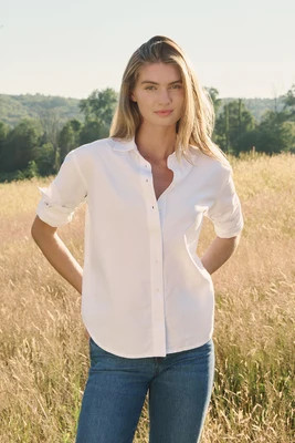 Carolyn Shirt Oxford - Blanc | Julia Amory