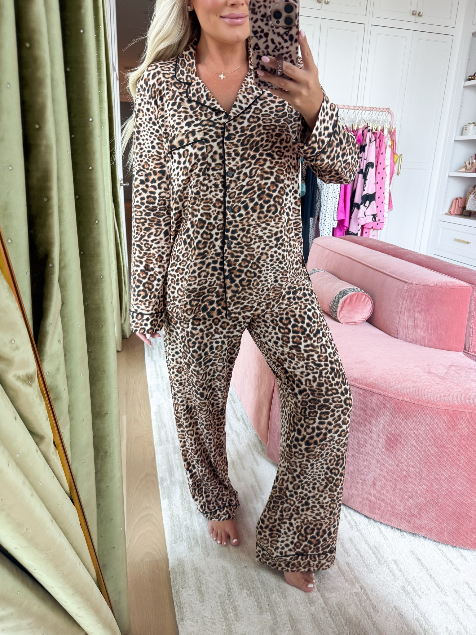 @victoriassecret new arrivals are SO good right now 💕🎀 The prettiest Tease Satin Lace-Trim Half-Cup Demi Bra and Lace-Trim Wireless Plunge Bra + the fall PJ situation?! Polka dots, tiger print, pink… basically all of my favorite things in pajama form. 🐅🩷

Victoria’s Secret always gets me when the seasons start changing - cute enough to make me excited for cozy nights, even if I’m not quite ready to let summer go yet. 😂
Shop my favorite VS new arrivals + fall PJs here ✨ #VSPartner

#LTKmomlife #LTKootd #LTKselfcare