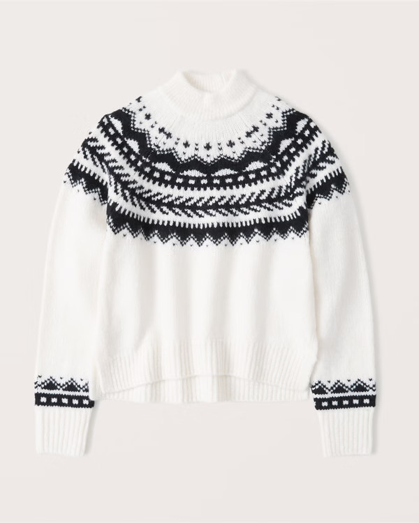 Cable Mockneck Sweater | Abercrombie & Fitch (US)