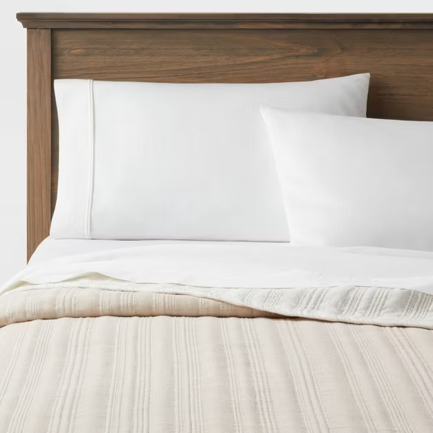 Reversible Matelassé Stitched Stripe Quilt - Threshold™ | Target