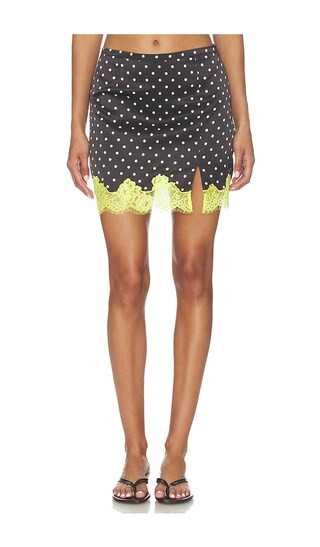 Juliet Lace Dotted Slip Skirt | Revolve Clothing (Global)