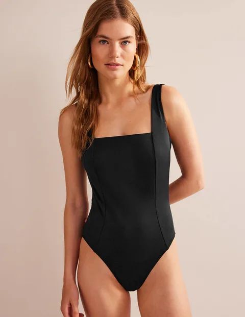 Square-Neck Panelled Swimsuit | Boden (US)