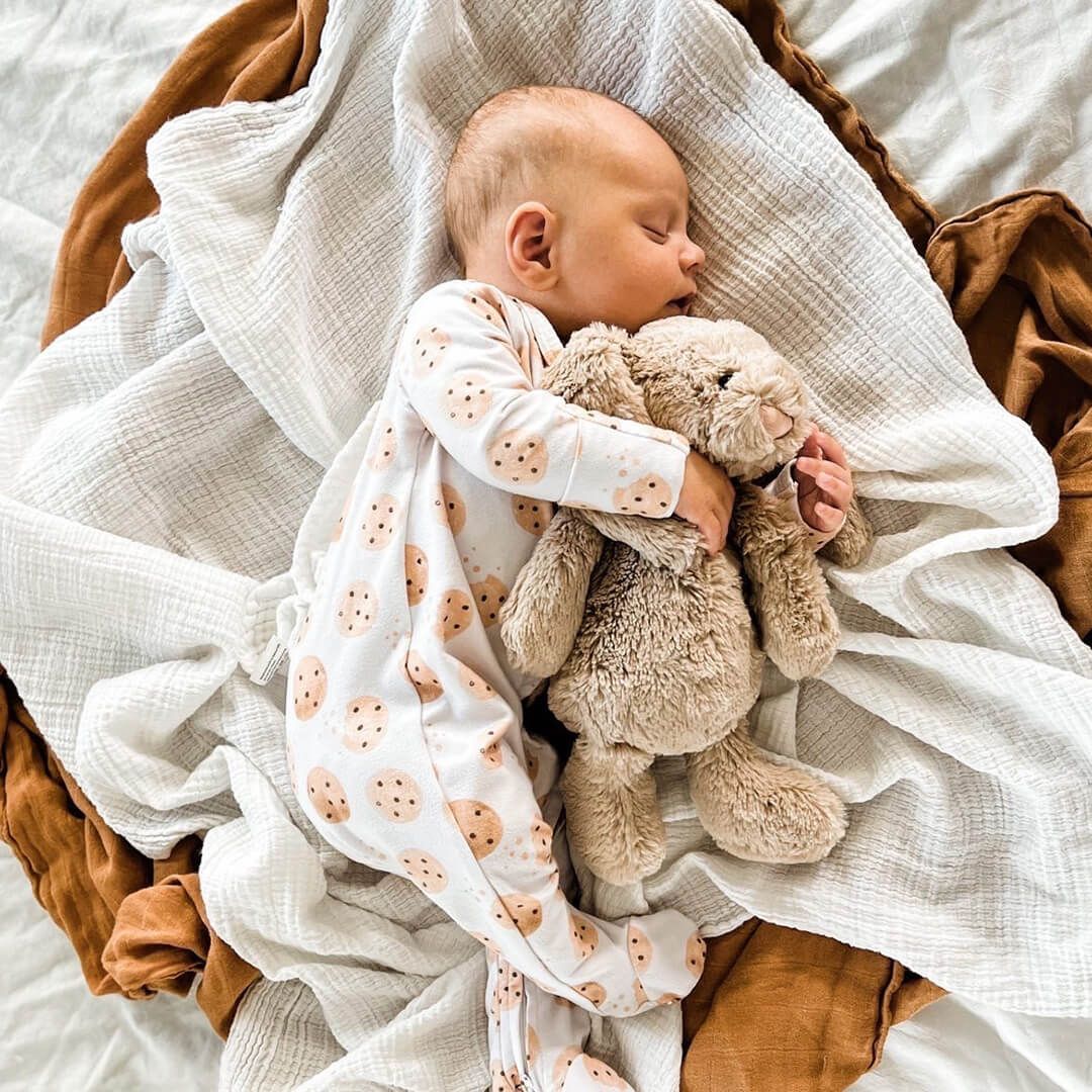 Cookie Crumble Zipper Footie | Caden Lane