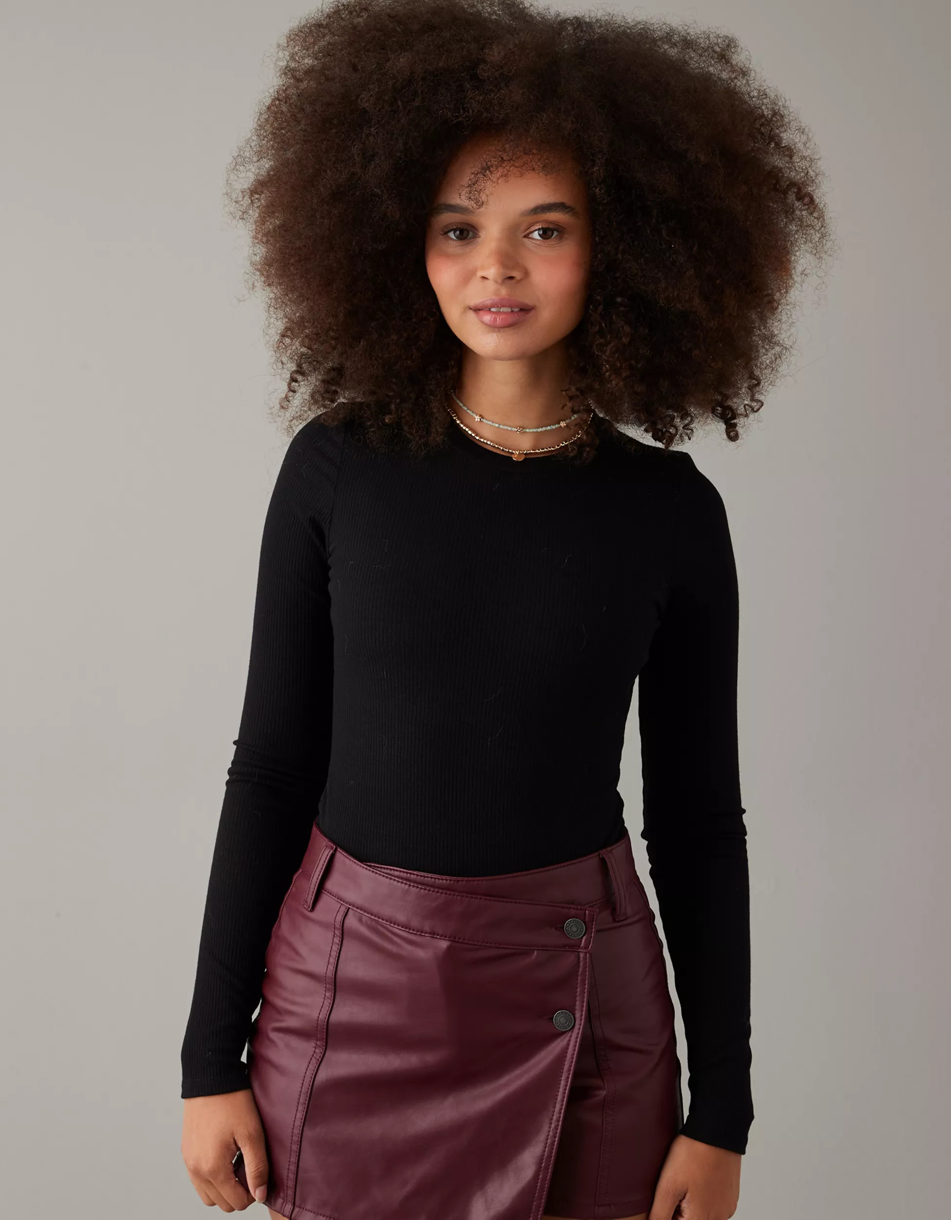 AE Crew Neck Bodysuit | American Eagle Outfitters (US & CA)