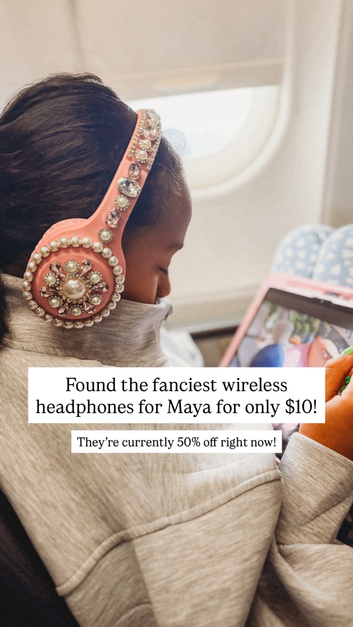 The cutest bedazzled wireless headphones! Comes in pink, white, AND black. 

#LTKTravel #LTKSpringSale #LTKKids