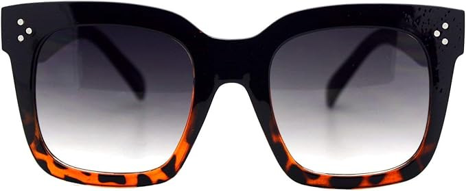 Womens Oversized Fashion Sunglasses Big Flat Square Frame UV 400 | Amazon (US)