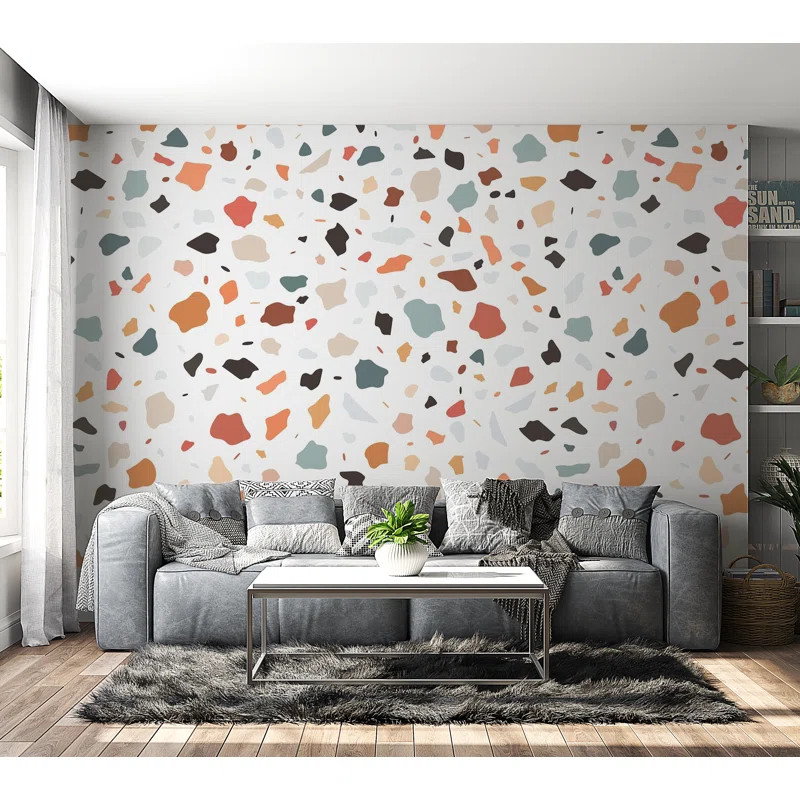 Premium Wallpaper Wall Mural - Terrazzo Pattern | Wayfair North America