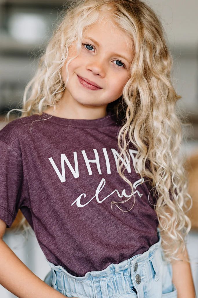 Whine Club Heather Maroon Red Toddler Graphic Tee | The Mint Julep Boutique