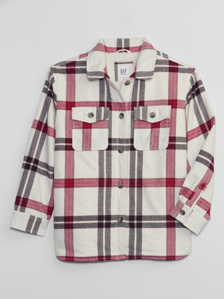 Kids Plaid Sherpa Shirt Jacket | Gap Factory