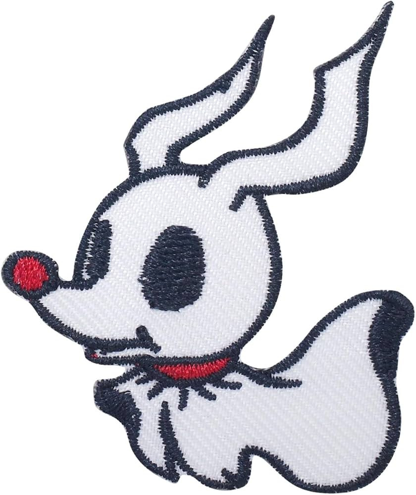 Zero Ghost Dog Iron On Patches for Clothing Saw On/Iron On Embroidered Patch Applique for Jeans, ... | Amazon (US)