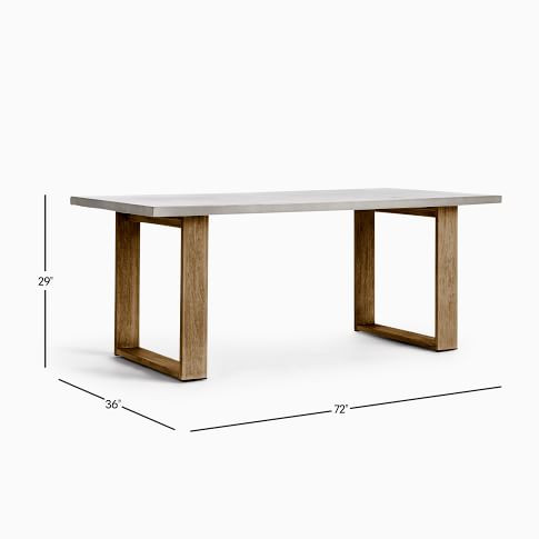 Portside Outdoor Concrete Dining Table (72") | West Elm (US)