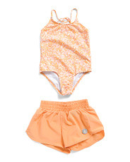 Toddler Girls 2pc Shorts And One-piece Swimsuit Set | Girls' Swimsuits | Marshalls | Marshalls
