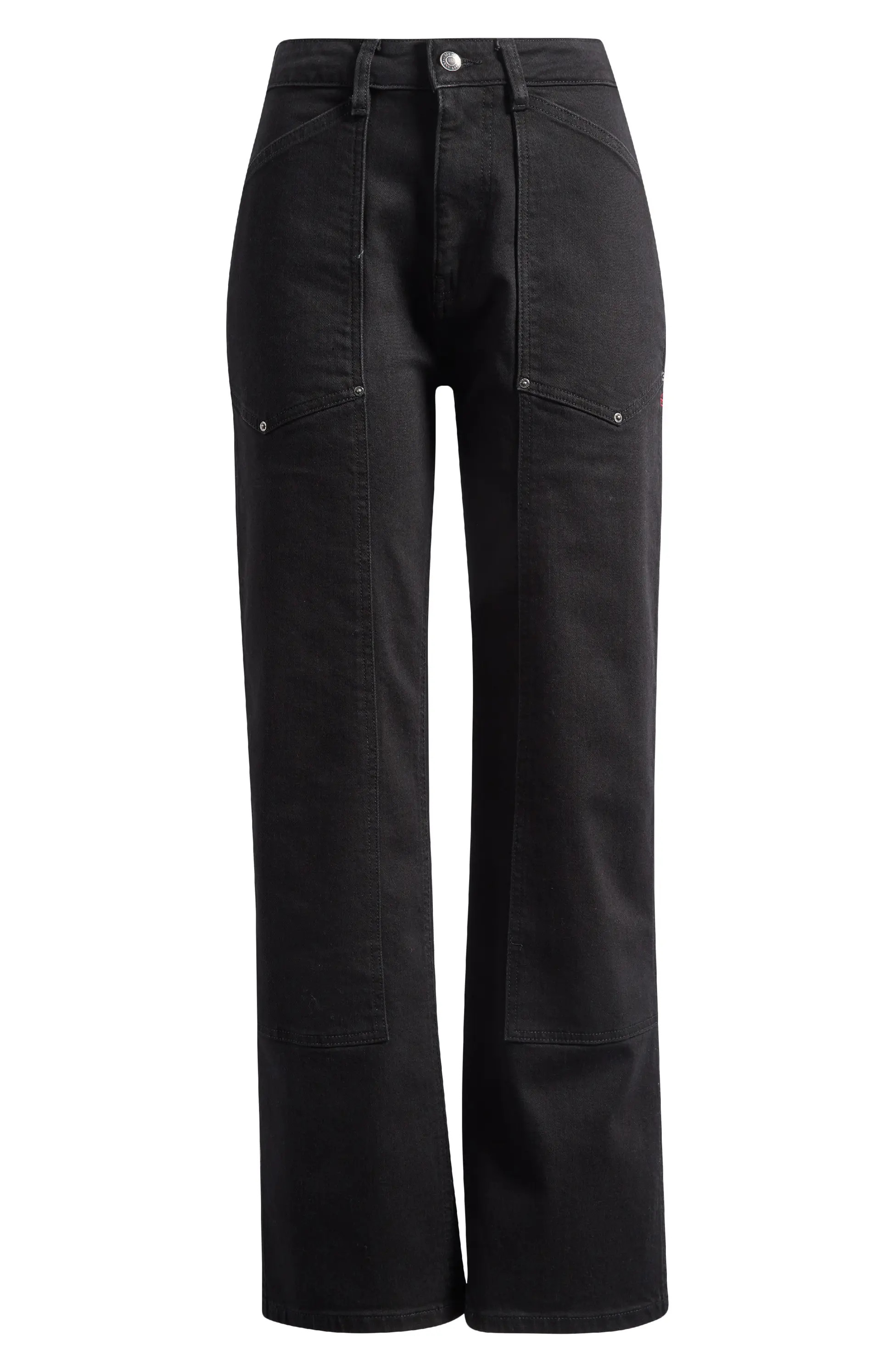 WARP+WEFT SAT '90s High Waist Relaxed Straight Leg Utility Jeans | Nordstrom | Nordstrom