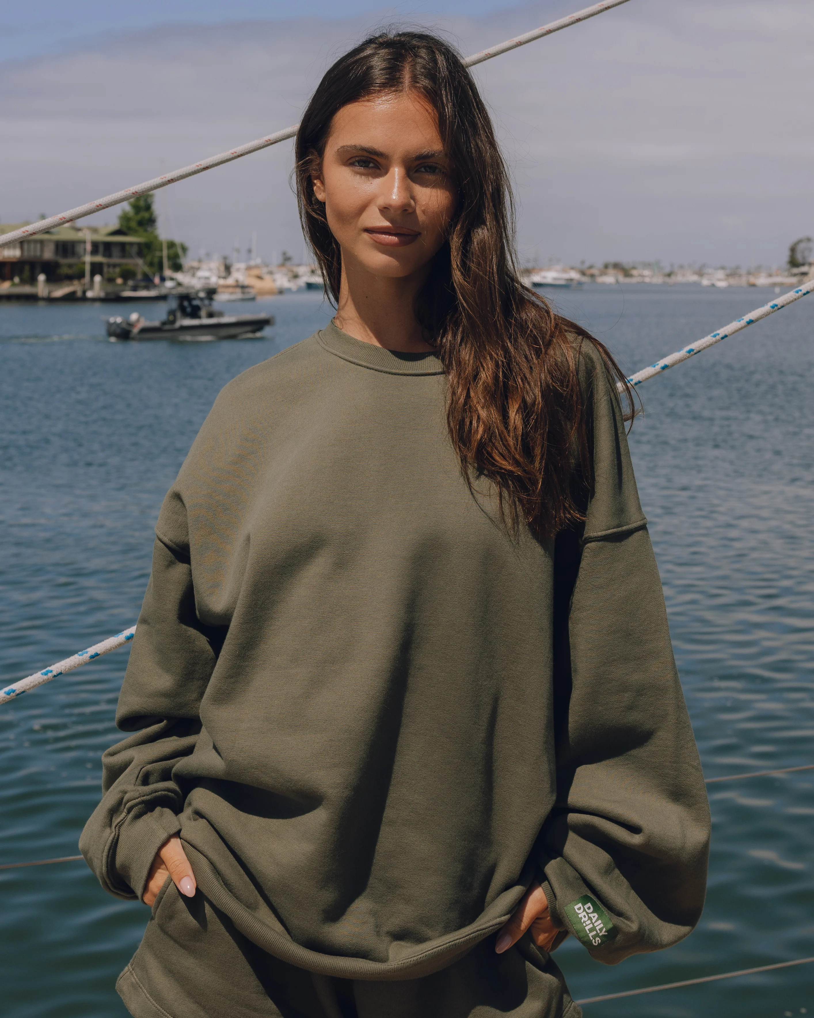 Unisex Oversized Crew - Lodge | Daily Drills