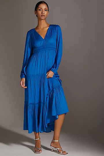 V-Neck Tiered Maxi Dress | Anthropologie (US)