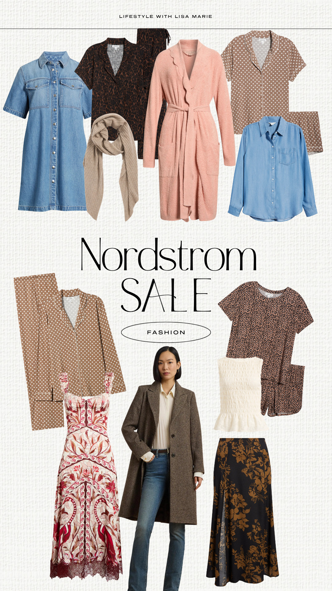 Nordstrom sale fashion finds! Fall and winter elevated casual outfits. Soft short and pant pajama sets and bathrobes. Denim dresses, shirts and cover-ups. Cashmere shawls and scarves. Pea coats and cardigans. Floral print dresses and skirts for fall and winter.  

 #LTKSeasonal #LTKSaleAlert #LTKPetite
