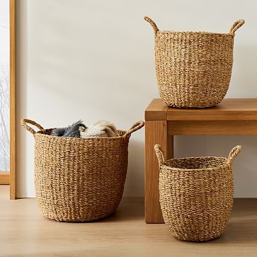 Cece Woven Seagrass Nesting Baskets (Set of 3) | West Elm (US)