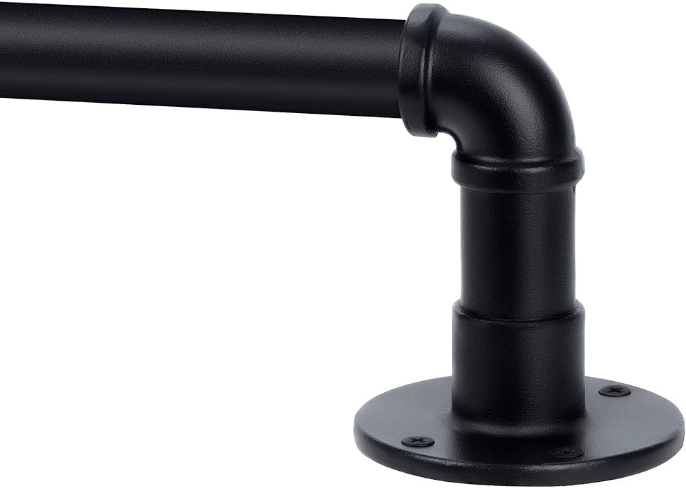 Industrial Curtain Rod, 1 inch Curtain Rod,Curtain Rods for Windows 66 to 120,Outdoor Curtain Rod... | Amazon (US)