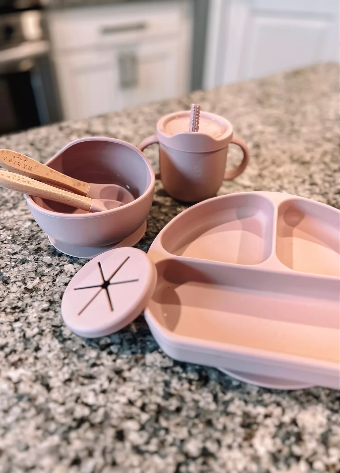  NAZIRABABY Silicone Baby Bowls and Spoons First Stage