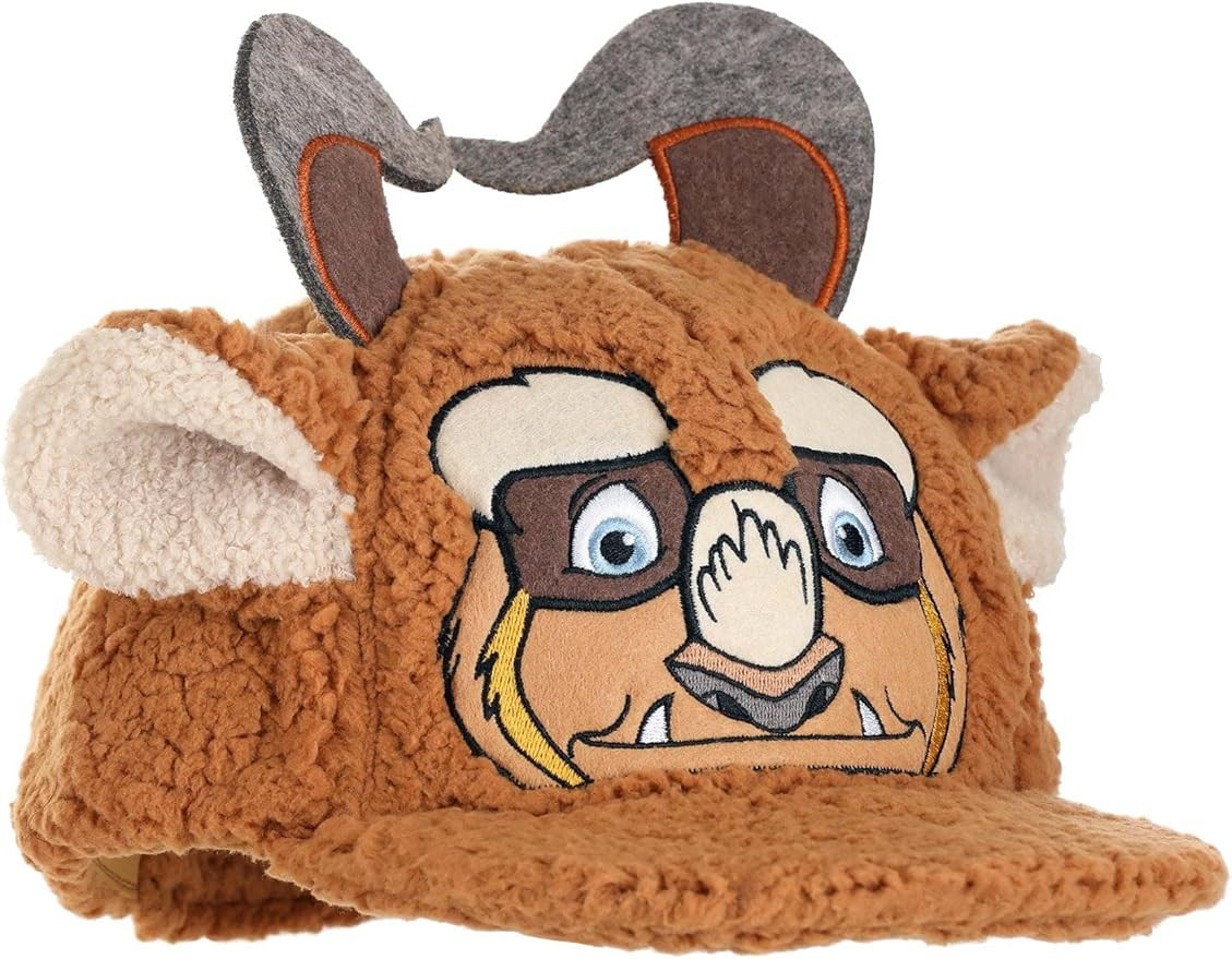 Disney Beast Fuzzy Costume Cap - Baseball Style with Embroidered Face & Felt Horns | Amazon (US)