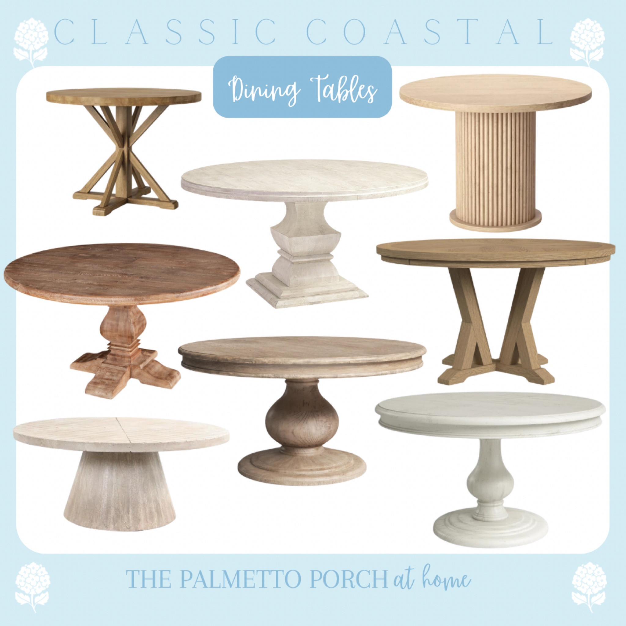 Classic coastal round dining tables 

#LTKHome