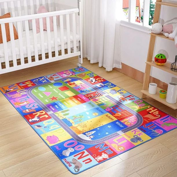 Homore Kids Learning Rugs Collection, Multicolor Kids Play Rugs ABC Numbers Shapes Educational Ar... | Walmart (US)