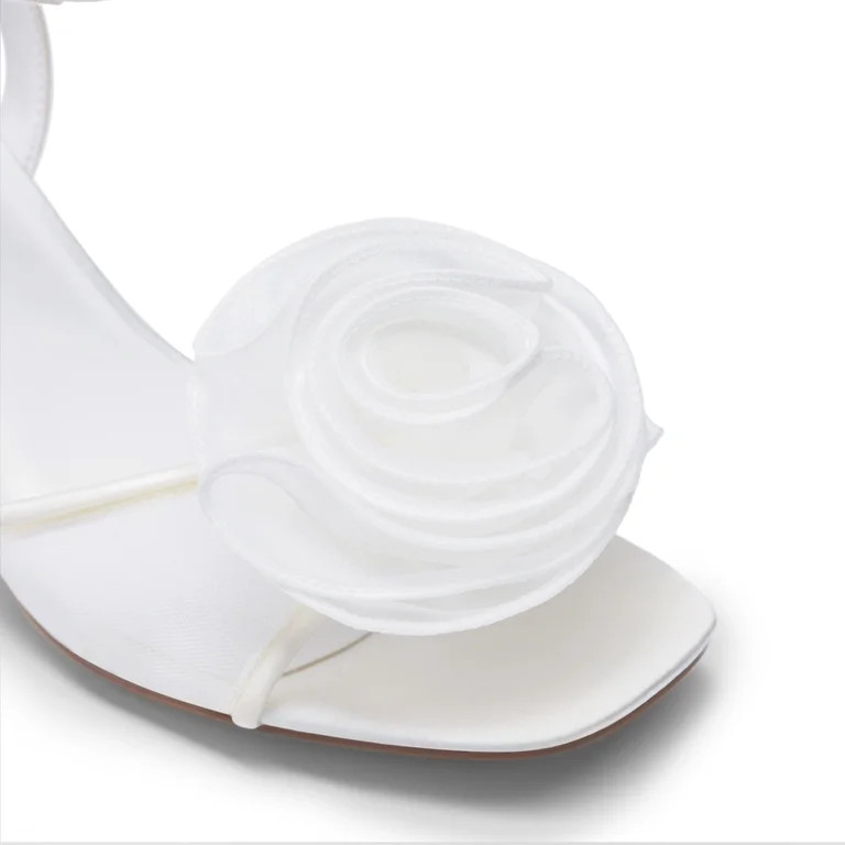 DREAM PAIRS Women's Low Kitten Wedding Heels Ankle Strap Square Toe Heeled Sandals Flower Dress S... | Walmart (US)