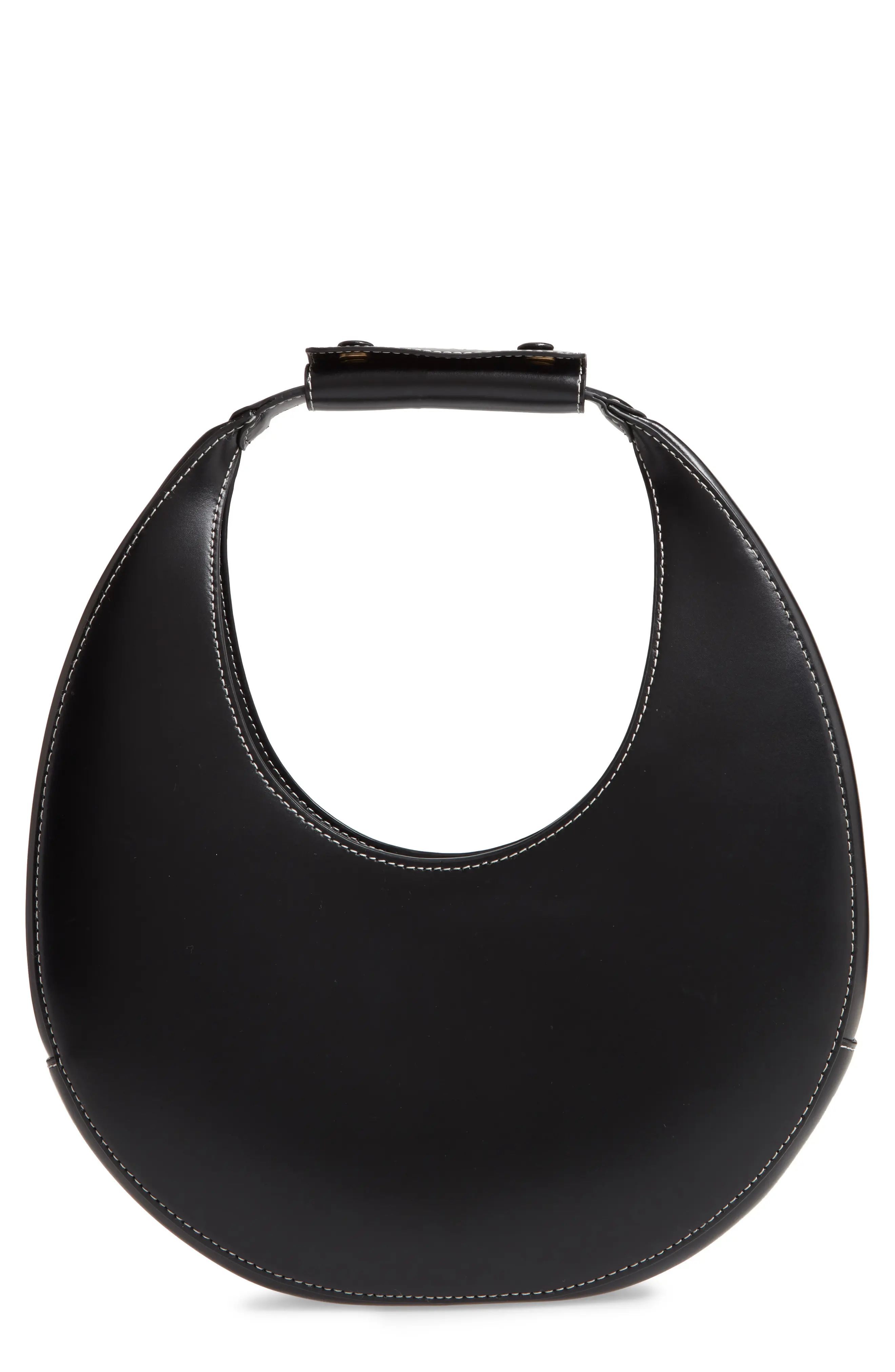STAUD Leather Moon Bag in Black at Nordstrom | Nordstrom