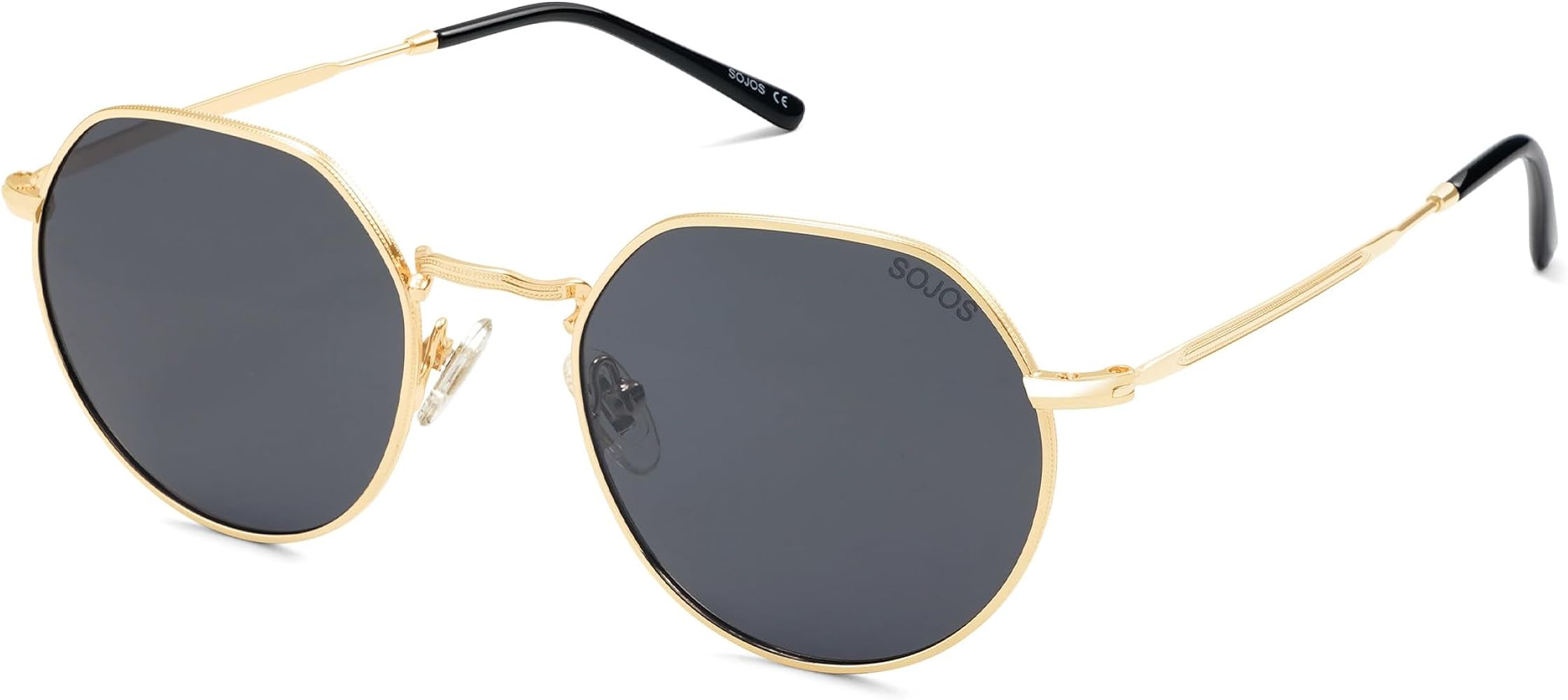 SOJOS Round Polygon Polarized Sunglasses for Women Men Retro Classic Vintage Shades SJ1157 | Amazon (US)