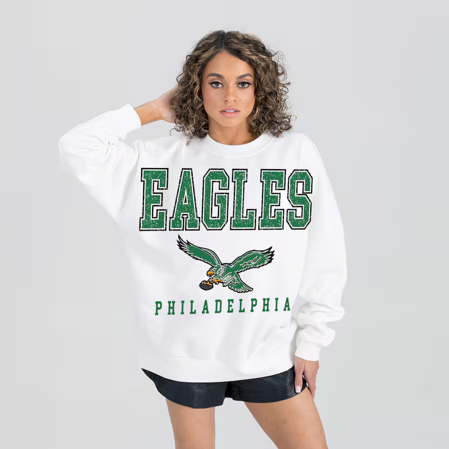 Philadelphia Eagles Gameday Couture Women's Classic Sunday Drives Oversized Premium Fleece Pullov... | Fanatics