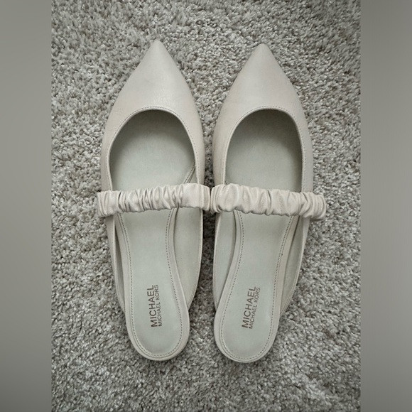 Michael Kors Raleigh mule white/cream 7.5 worn once excellent condition no box | Poshmark