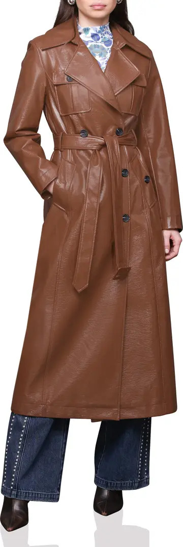 Avec Les Filles Belted Faux Leather Utility Trench Coat | Nordstrom | Nordstrom
