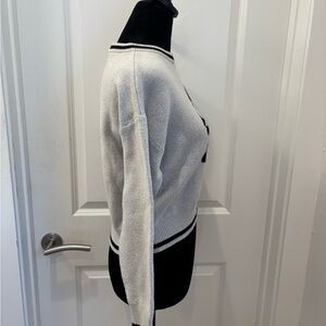 NWOT Gray Sweater with Black, silver stuffed Skull- M | Poshmark