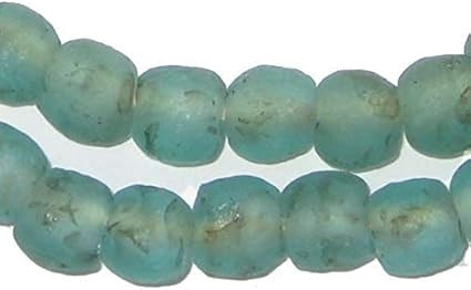 African Recycled Glass Beads - Full Strand Eco-Friendly Fair Trade Sea Glass Beads from Ghana Han... | Amazon (US)