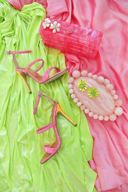 Cult Gaia clutch on sale. Flower earrings. Neon maxi dress. Glittered leather high heel sandals. 

Rounding up lots of colorful styling options for your next special event in my @shop.ltk shop today, and many are part of the Saks designer sale! See more on stories #saks



#LTKshoecrush #LTKsalealert #LTKwedding