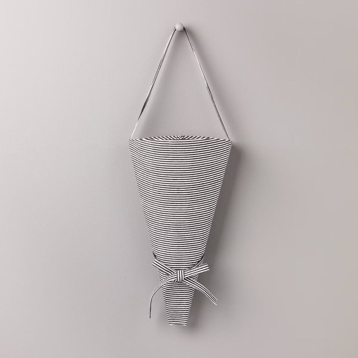 Conical Striped Fabric Flower Market Tote Gray/Cream - Hearth & Hand™ with Magnolia | Target