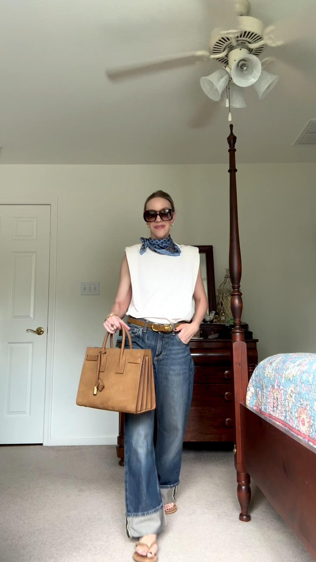Paisley silk scarf, muscle tee, @Zara baggy cuffed jeans, suede tote, western style

#LTKootd #LTKgrwm #LTKSaleAlert