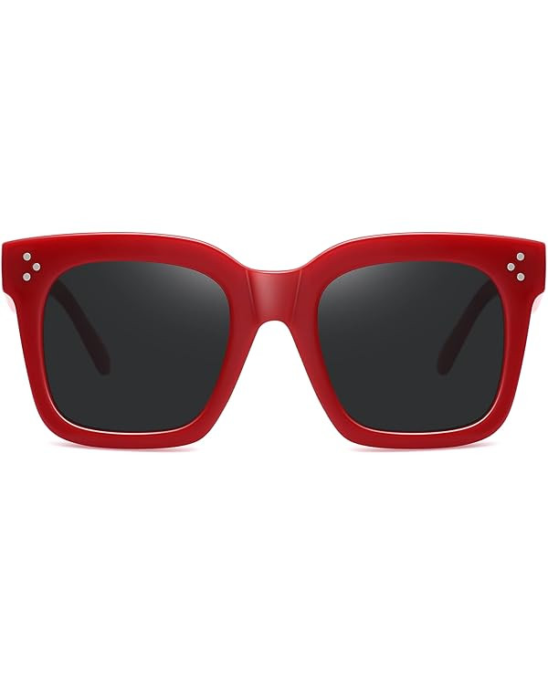 MEETSUN Vintage Square Sunglasses for Women,Oversized Fashion Retro Designer Shades Big Trendy UV... | Amazon (US)