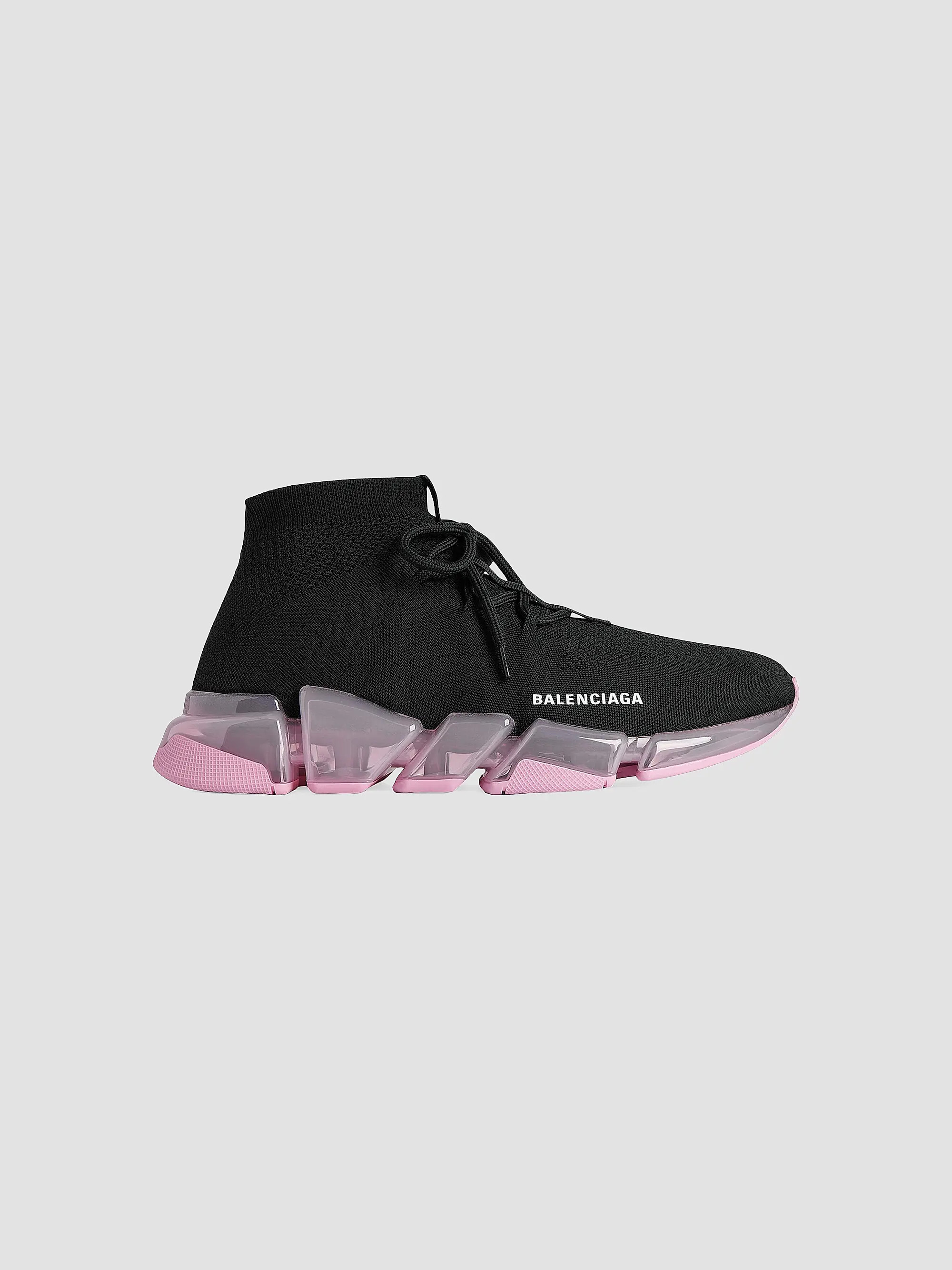 Balenciaga Speed 2.0 Lace Up Full Clear Sole Recycled Knit Sneakers | Saks Fifth Avenue | Saks Fifth Avenue