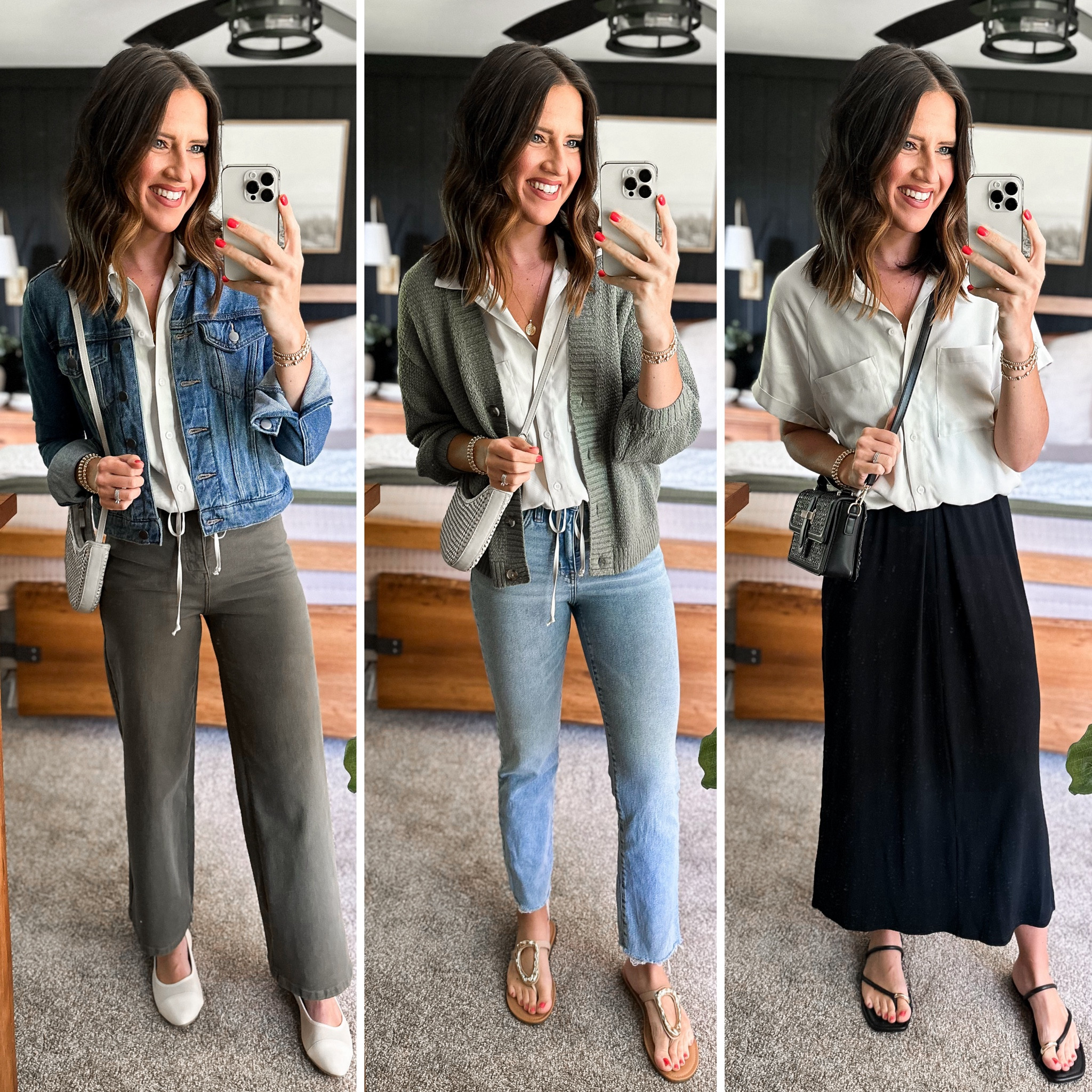 Summer Capsule Wardrobe - Tencel Camp Shirt 

Shirt - size down, im in a xs
Olive pants - size 26 
Denim jacket - small 
Jeans - 26 tall 
Olive cardigan - size medium (mine is from last year so the color may vary a little) 
Black dress - small 


#LTKFindsUnder50 #LTKFindsUnder100 #LTKStyleTip