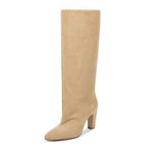 Wide Calf Knee High Boots For Women Chunky Heel Boots Slouchy Boots Long Boots Tall Boots | SHEIN