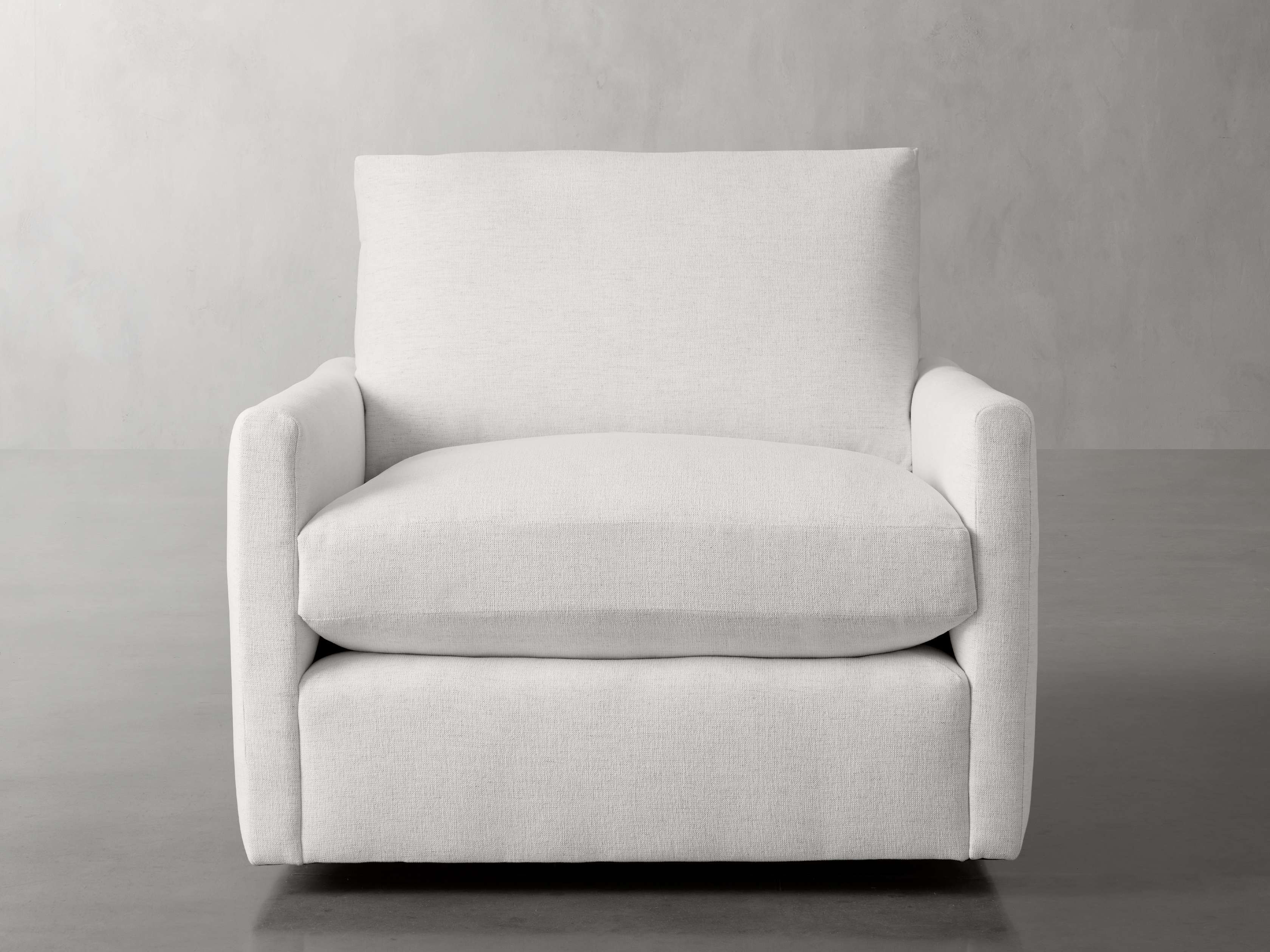 Kipton Swivel Chair in Nomad Snow | Arhaus
