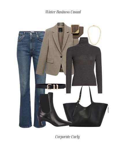 Smart layers for winter days—classic denim, tailored houndstooth, and cozy cashmere. Effortlessly polished. 

winter business casual, tailored houndstooth jacket, cashmere turtleneck sweater, straight leg jeans, winter office outfit, smart casual winter look, cold weather workwear, elevated basics, LTK winter outfit, polished winter style



#LTKWorkwear #LTKStyleTip #LTKItBag