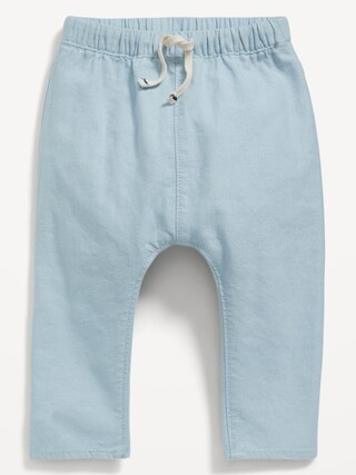 Unisex U-Shaped Linen-Blend Pants for Baby | Old Navy (US)
