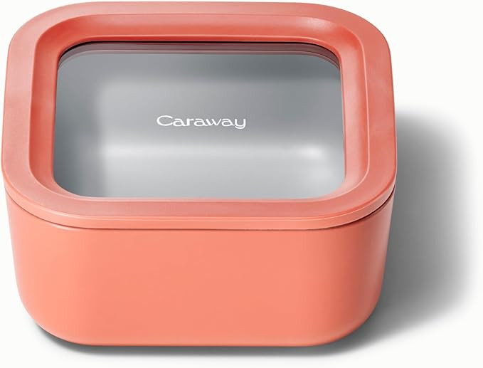 Caraway Glass Food Storage - 4.4 Cup Glass Container - Ceramic Coated Food Container - Non Toxic,... | Amazon (US)