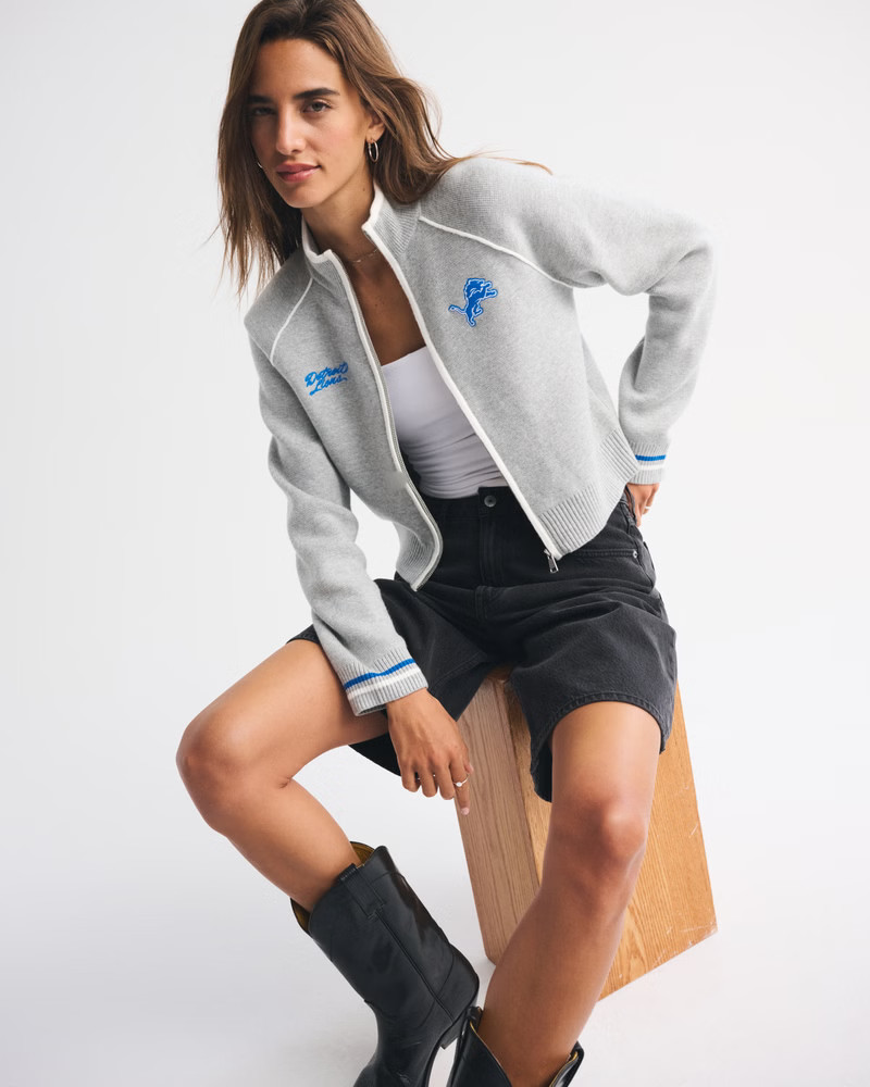 NFL Philadelphia Eagles Mockneck Zipper Cardigan | NFL | Abercrombie.com | Abercrombie & Fitch (US)