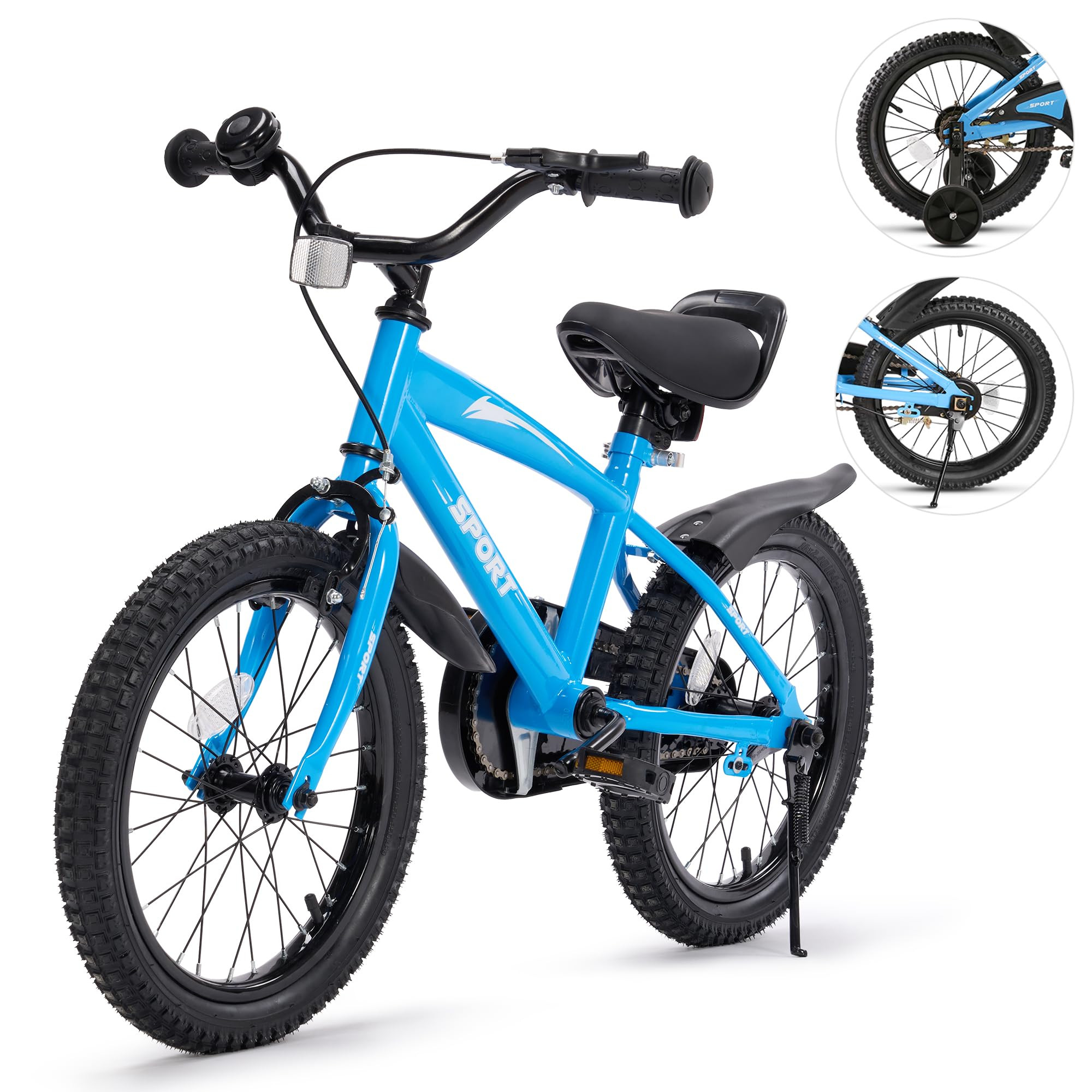 BODIOO Kids Bike for Boys Girls 16 Inches Kid Bicycle with Kickstand Training Wheels Sturdy Frame... | Amazon (US)